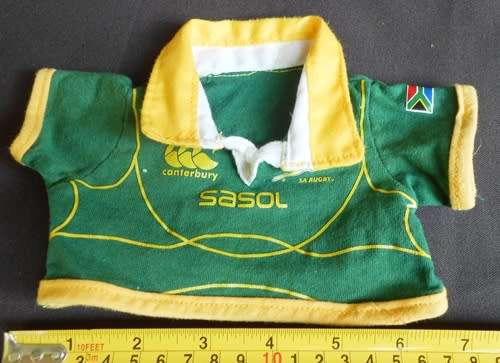South African rugby shirt for a doll or teddy