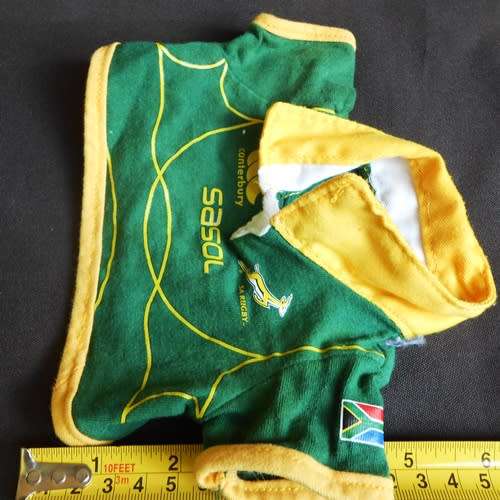 South African rugby shirt for a doll or teddy