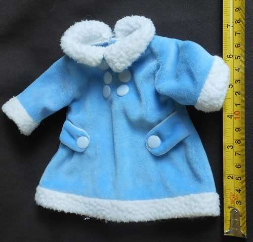 Soft velvet Blue Coat for a Doll