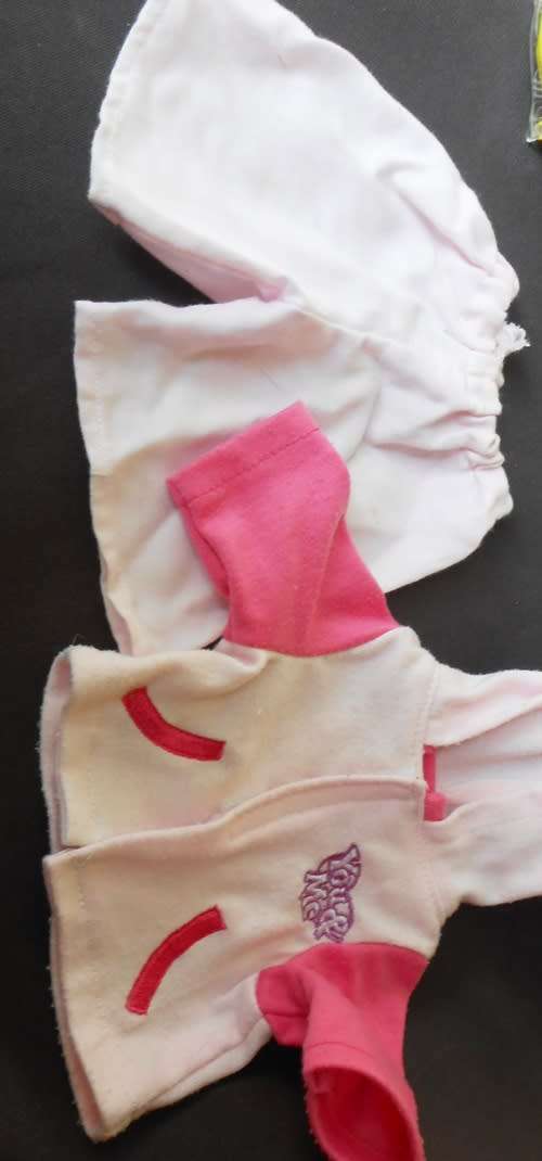 Pretty pink hooded top and pants outfit for a Doll made by You and Me