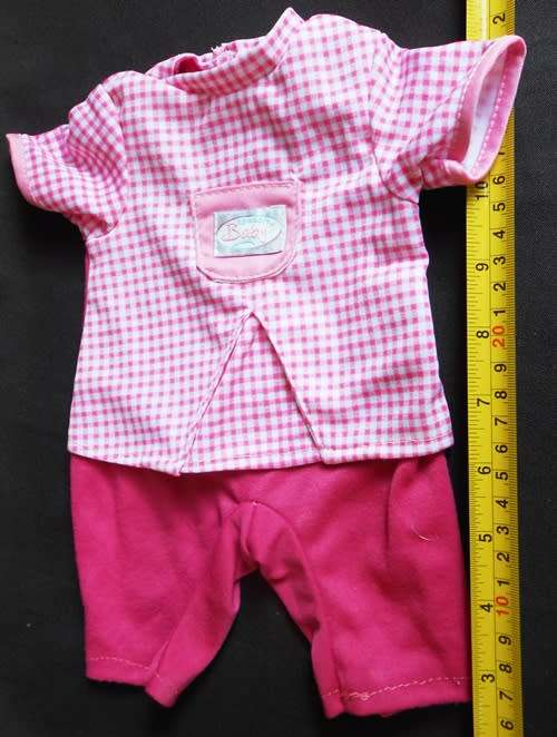 one piece top and pants outfit for a Doll made For Simba Newborn Baby Doll