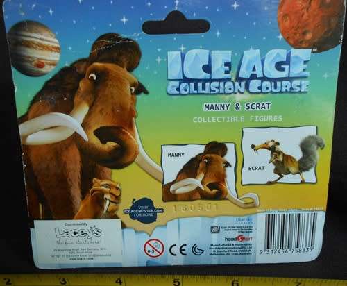 Collectable  Ice Age Figures Manny and Scrat NIP
