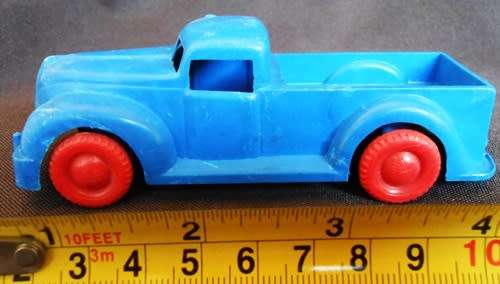 Vintage 1950 Hard Plastic blue truck Reliable Toys Made in Canada
