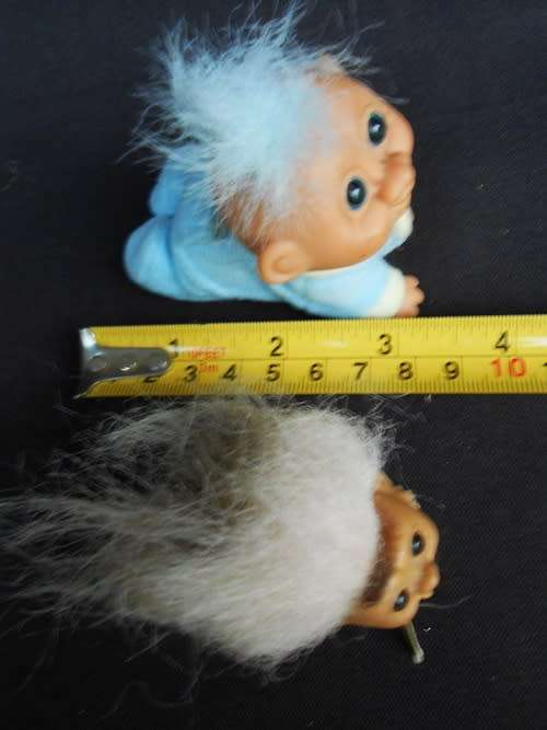 vintage Troll Doll  two crawling baby troll dolls