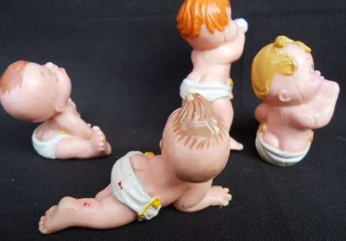 collectable Vintage Galoob Magic Diaper Baby PVC Figures  from 1990 s Set A