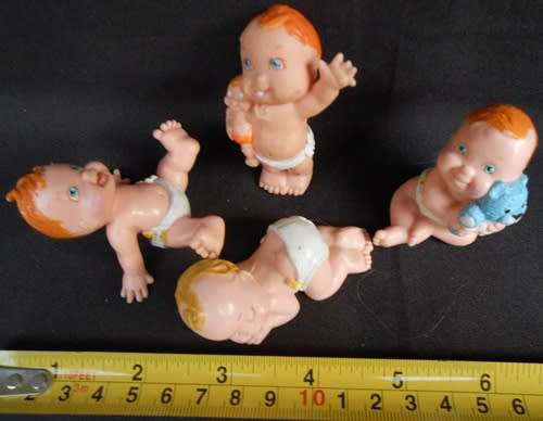 collectable Vintage Galoob Magic Diaper Baby PVC Figures  from 1990 s Set B