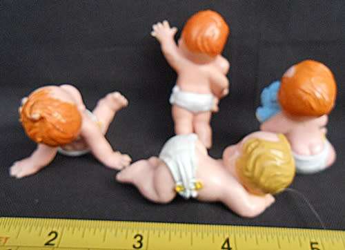 collectable Vintage Galoob Magic Diaper Baby PVC Figures  from 1990 s Set B