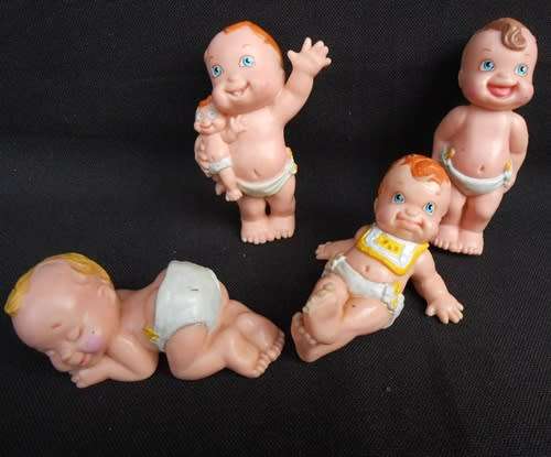 collectable Vintage Galoob Magic Diaper Baby PVC Figures  from 1990 Set C