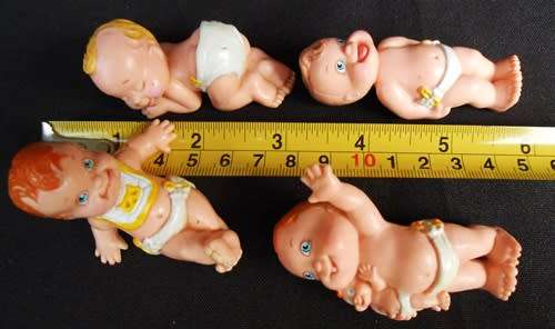 collectable Vintage Galoob Magic Diaper Baby PVC Figures  from 1990 Set C