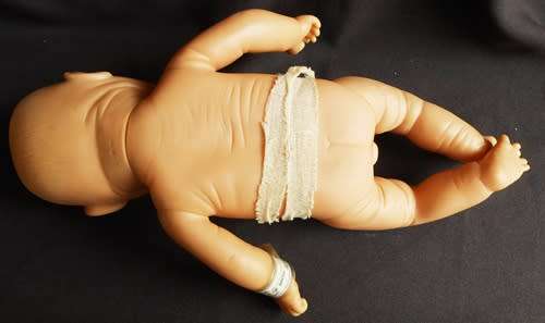 vintage anatomically correct newborn baby  boy doll 33cm
