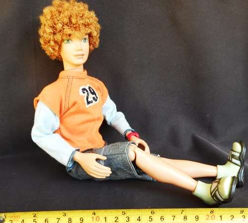 Collectible Mattel My Scene Bryant Male Doll 1999 Mattel Articulated Barbie Ken 13 Curly Hair