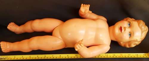 Antique 18` Schildkrot Celluloid Doll,