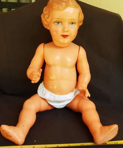 Antique 18` Schildkrot Celluloid Doll,