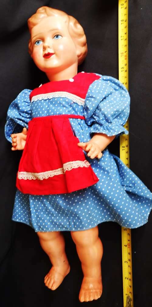 Antique 18` Schildkrot Celluloid Doll,
