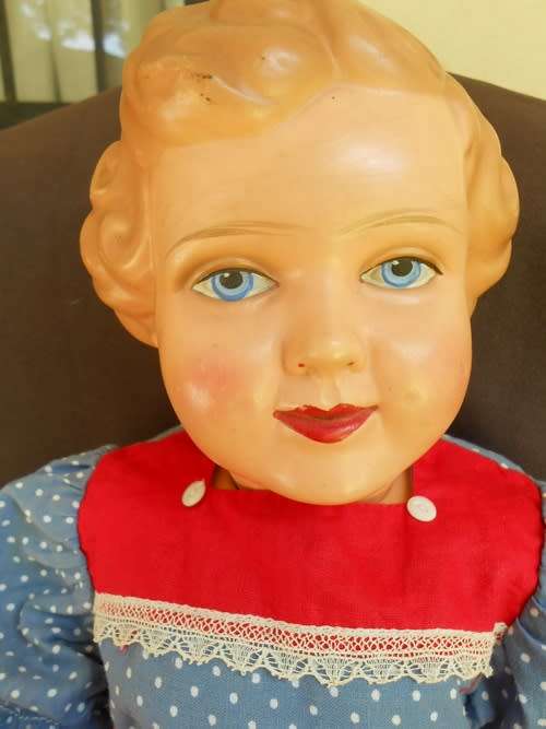 Antique 18` Schildkrot Celluloid Doll,