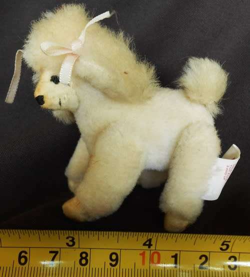 Vintage 1980 Dakin Pillow Pets Plush White Toy Poodle with tag