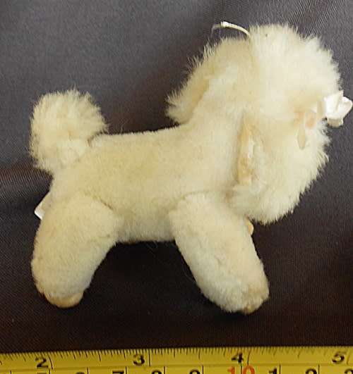Vintage 1980 Dakin Pillow Pets Plush White Toy Poodle with tag