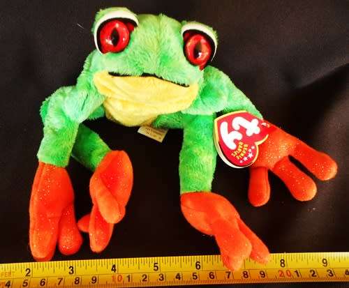 collectable  Ty Beanie Baby Panama Frog Beanbag Plush 10th Gen Tag 2001 PE 4520