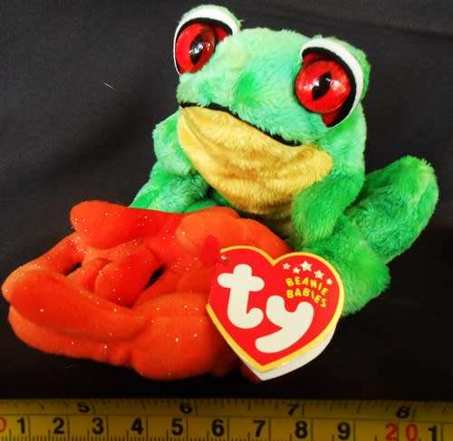 collectable  Ty Beanie Baby Panama Frog Beanbag Plush 10th Gen Tag 2001 PE 4520
