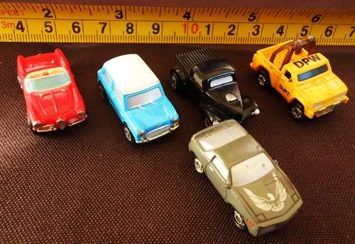 Collectable Vintage Galoob Micro Machines set 2  five cars from 1980 s