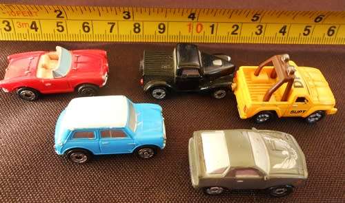 Collectable Vintage Galoob Micro Machines set 2  five cars from 1980 s