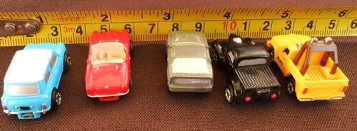 Collectable Vintage Galoob Micro Machines set 2  five cars from 1980 s