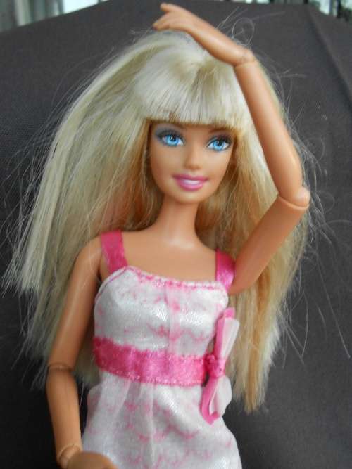 collectable Barbie blonde hair muse Style body Fashionista 1998 head 2009 body dressed.