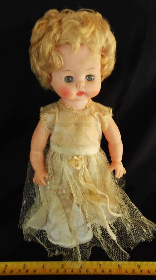 Vintage doll from 60`s in original clothes.30 cm Very good condition ready to display
