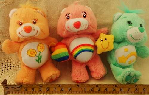 Care Bears 3 Small Soft Collectable Toys McDonalds 2004