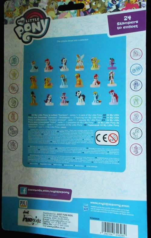 My little Pony by Hasbro Stationary collection 3 Stampers nip