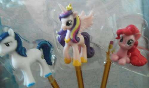My little Pony by Hasbro Stationary collection 3 pencil toppers NIP