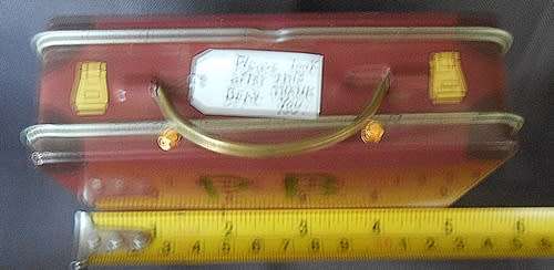 Collectable mini Paddington Teddy bear in a tin suitcase