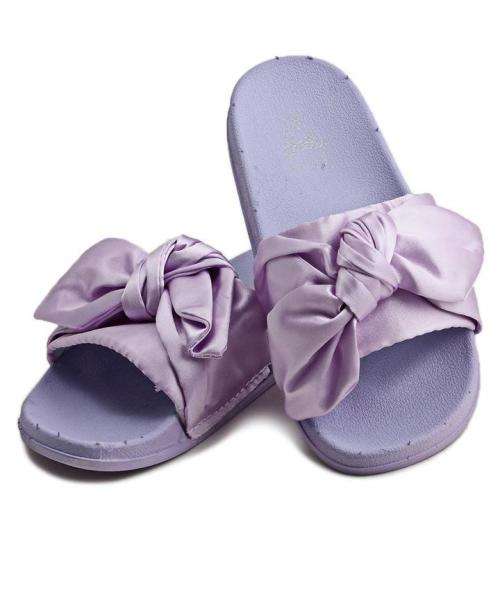 Ribbon Bow Sandals Purple