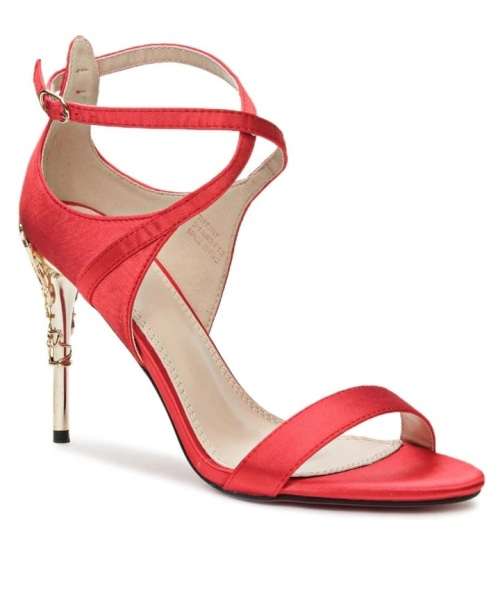 Tiffany Stiletto Ankle Strap High Heel Red