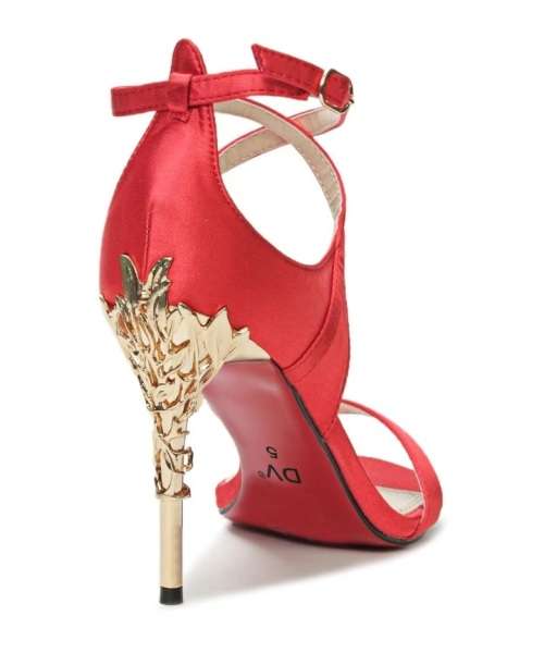 Tiffany Stiletto Ankle Strap High Heel Red