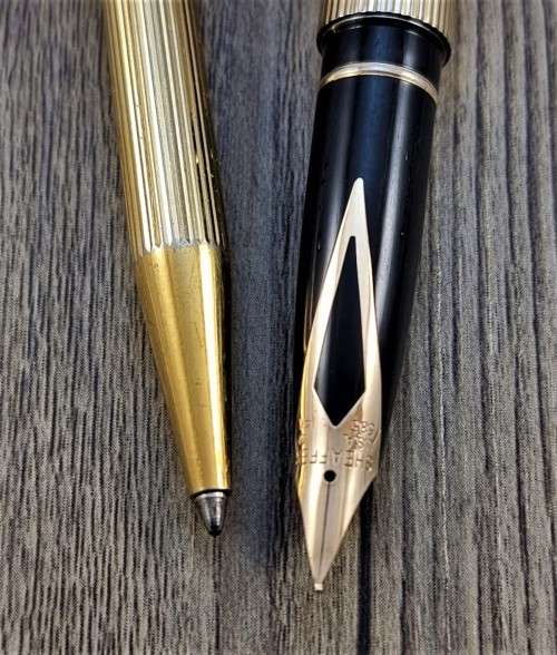Vintage Pen Sale #3. Sheaffer Targa Gold Plated Fountain Pen and Ballpoint Set