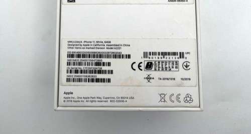 Iphone 11 64Gig White. With original Box