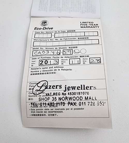 Citizen Ecoo Drive Titanium. With box and booklet.