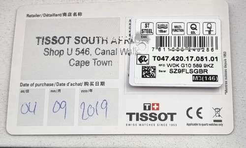 Tissot T-Touch Watch. Stunning Condition. With box and booklet.