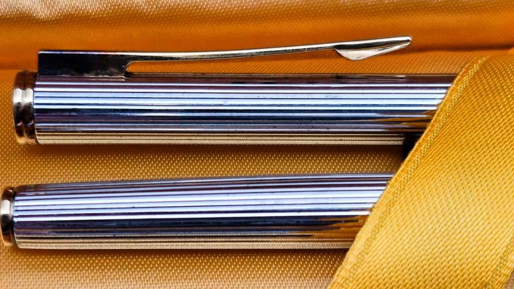 Waterman Silver Fountain Pen and Ballpoint Pen Set. In original box!