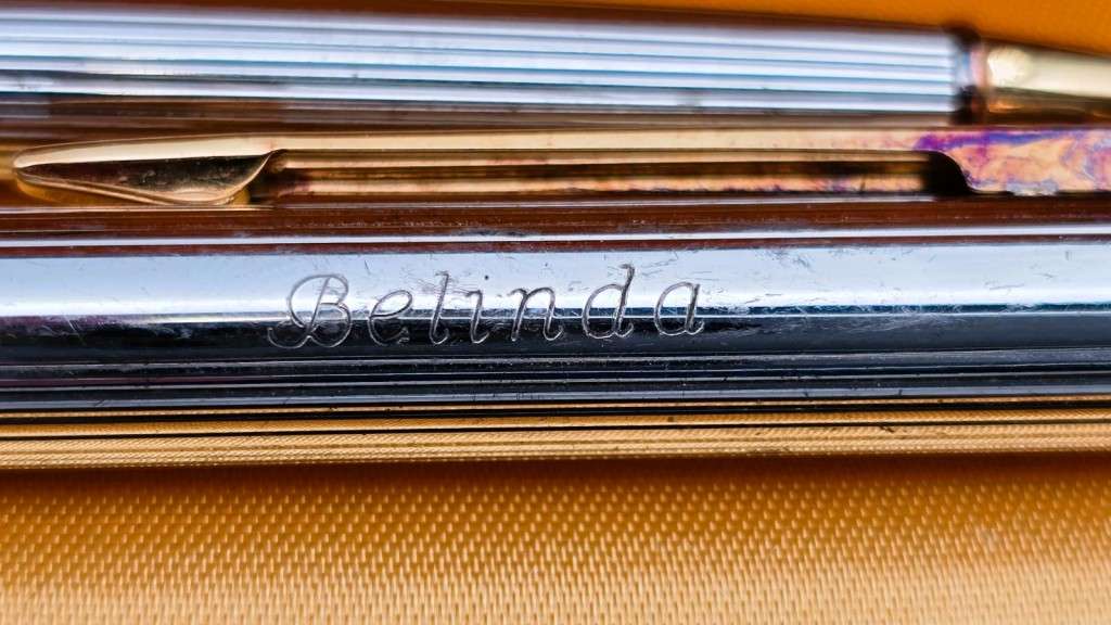 Waterman Silver Fountain Pen and Ballpoint Pen Set. In original box!