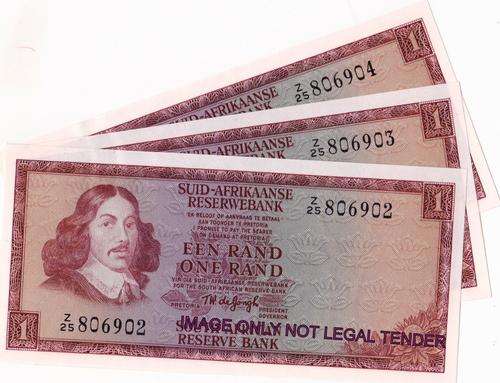 TW DE JONGH 2ND ISSUE 3 R1 REPLACEMENT Z25 UNC. SEQ NUMBER.