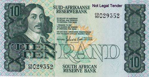 GPC de Kock 1st issue R10 C3/90 UNC. CAT Value R500.