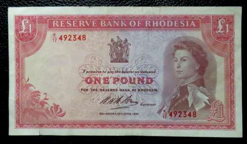 Rhodesia one Pound 1966 No Reserve!!