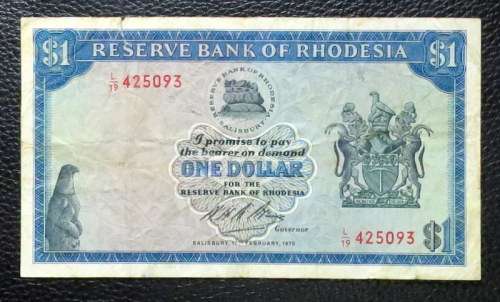 Rhodesia complete Dollar banknote set