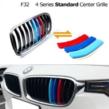 BMW 4 Series F32 Motorsport 3 Colour Plastic Cover Front Grille Stripes, 2013-2015, R200 per set