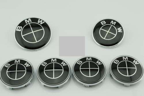 BMW Black 6 Piece Badge/Emblem/Decal Set