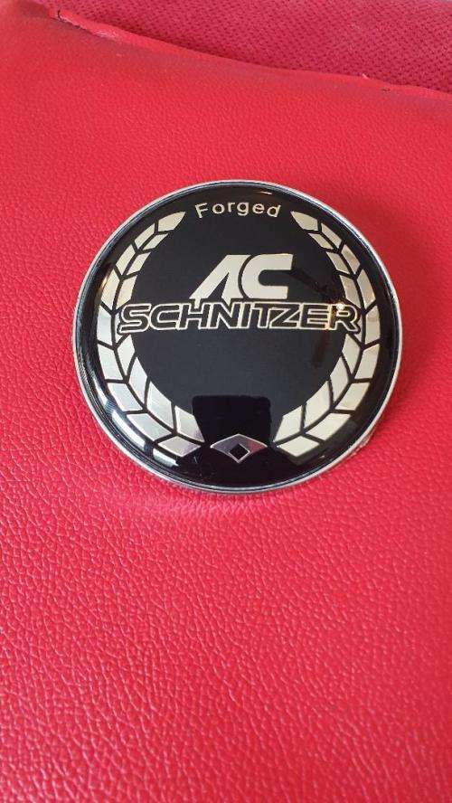 BMW AC Schnitzer (black) Bonnet/Boot Emblem Badge/decal, 82mm, R140 each