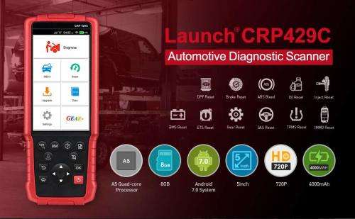 Original LAUNCH CRP429C Auto Diagnostic Tool for Engine/ABS/SRS/AT plus 11 Service Functions, R5899