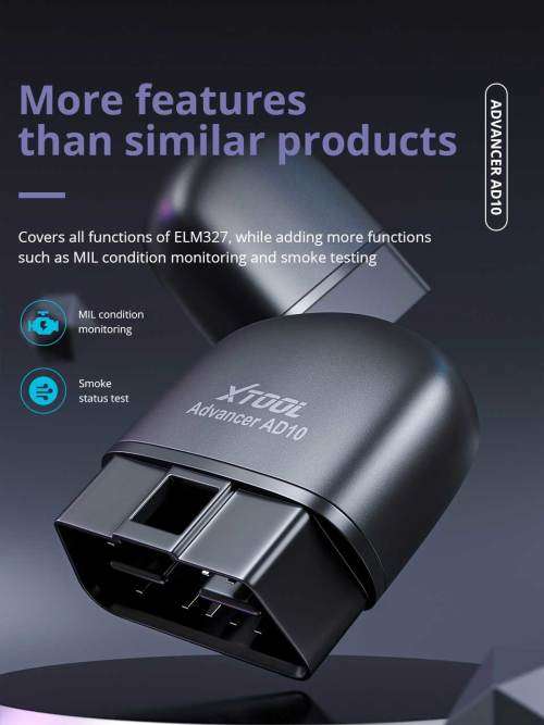 NEW XTOOL AD10 Advancer Bluetooth ELM327 OBD2 Diagnostic Scanner Tool Android/IOS 12V Vehicles R399